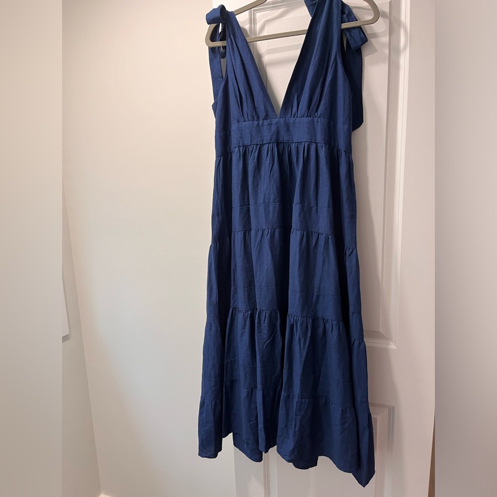 House of Harlow blue linen dress size L